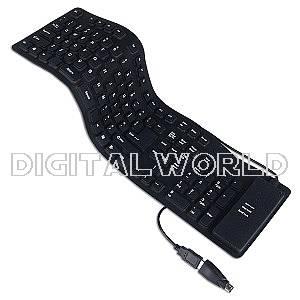 Tastatura flexibila USB/PS2 109 taste, Air Touch, neagra-5535