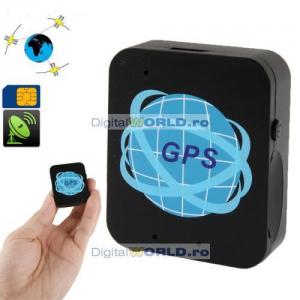 Localizator Tracker GPS personal miniatura, microfon spion GSM call back