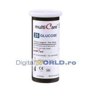 Teste glicemie (cutie 25 buc.) pentru aparat Multicare