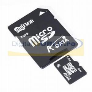 Card memorie MicroSD, 4GB, clasa 6, cu adaptor SD, A-Data