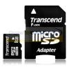 Card memorie MicroSD, 8GB, clasa 6, cu adaptor SD, Transcend