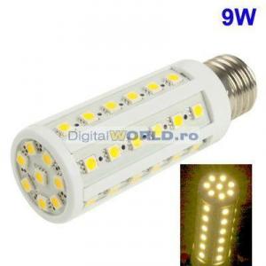 Bec super-economic cu LED-uri, consum 9W, echivalent 100W, lumina calda