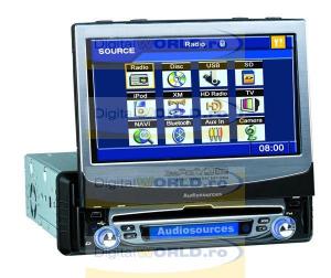 DVD Player auto, cu Navigatie GPS si TV, Audiosources AS-715G