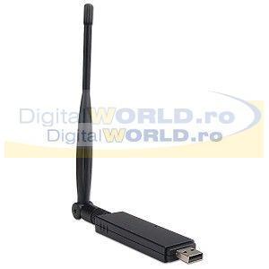 Adaptor USB - wireless cu antena de castig mare
