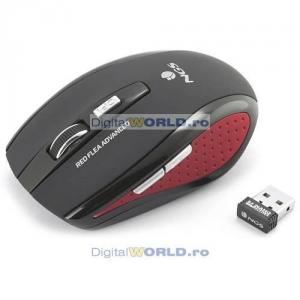 Mouse OPTIC Wireless 2.4GHz, cu 6 butoane, NGS Red Flea Advanced