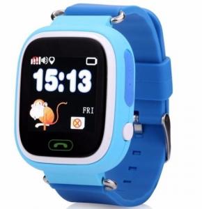 Ceas Smartwatch copii cu GPS iUni Q90, Touchscreen, Telefon incorporat, Buton SOS, Albastru
