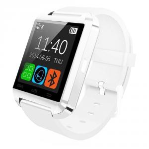 Smartwatch U-Watch U8 cu Bluetooth si Pedometru Alb