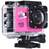 Camera sport iuni dare 50i hd 1080p, 12m, waterproof, roz