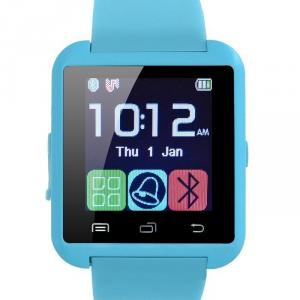 Resigilat! Ceas Smartwatch iUni U8+, BT, LCD 1.44 inch, Notificari, Light Blue