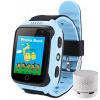 Ceas GPS Copii iUni Kid530, Touchscreen, Telefon incorporat, BT, Camera Lanterna, Buton SOS, Albastru + Boxa