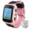 Ceas GPS Copii iUni Kid530, Touchscreen, Telefon incorporat, BT, Camera, Buton SOS, Roz + Boxa Cadou