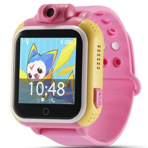 Ceas GPS Copii, iUni Kid730, 3G, DIGI Mobil, Touchscreen, GPS, LBS, Wi-Fi, Camera, buton SOS, Roz