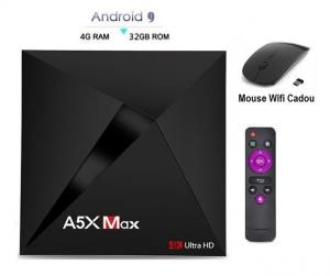 Mini PC TV Box, Media player 4K, A5X Max Android 9.0, 4gb/32gb 4k, Bluetooth, Netflix