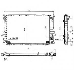 Radiator  racire motor AUDI 100  4A  C4  PRODUCATOR NRF 51319