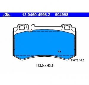 Set placute frana frana disc MERCEDES BENZ SL  R230  PRODUCATOR ATE 13 0460 4998 2