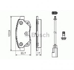 Set placute frana frana disc FORD TRANSIT bus PRODUCATOR BOSCH 0 986 494 171