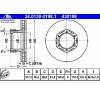 Disc frana MERCEDES BENZ T2 LN1 caroserie inchisa combi PRODUCATOR ATE 24 0130 0198 1