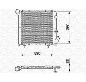 Radiator  racire motor RENAULT SUPER 5  B C40  PRODUCATOR MAGNETI MARELLI 350213615000