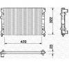 Radiator  racire motor VW GOLF Mk III  1H1  PRODUCATOR MAGNETI MARELLI 350213214000