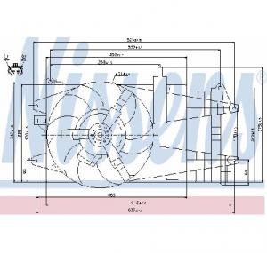 Ventilator  radiator FIAT IDEA PRODUCATOR NISSENS 85163