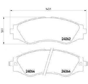 Set placute frana frana disc DAEWOO LEGANZA  KLAV  PRODUCATOR TEXTAR 2406201