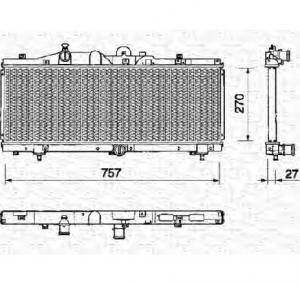 Radiator  racire motor FIAT BARCHETTA  183  PRODUCATOR MAGNETI MARELLI 350213145000