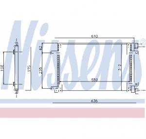 Condensator  climatizare FIAT DOBLO  119  PRODUCATOR NISSENS 94631