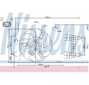 Ventilator  radiator FIAT IDEA PRODUCATOR NISSENS 85162