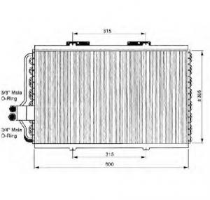 Condensator  climatizare RENAULT ESPACE Mk II  J S63  PRODUCATOR NRF 35163