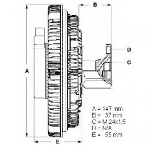 Cupla  ventilator radiator AUDI A6  4B  C5  PRODUCATOR BERU LK002