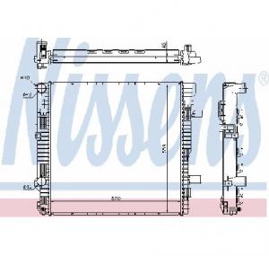 Radiator  racire motor MERCEDES BENZ VARIO platou   sasiu PRODUCATOR NISSENS 62629A