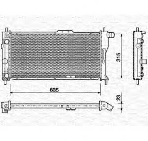 Radiator  racire motor OPEL KADETT E hatchback  33  34  43  44  PRODUCATOR MAGNETI MARELLI 350213727000