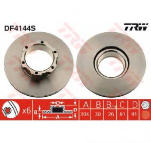 Disc frana MERCEDES BENZ T2 LN1 caroserie inchisa combi PRODUCATOR TRW DF4144S