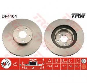 Disc frana SUBARU FORESTER  SH  PRODUCATOR TRW DF4104