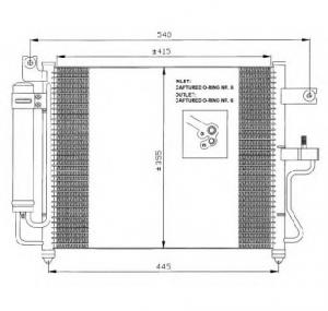 Condensator  climatizare HYUNDAI EXCEL II  LC  PRODUCATOR NRF 35428