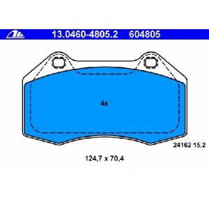 Set placute frana frana disc RENAULT GRAND SCENIC II  JM0 1  PRODUCATOR ATE 13 0460 4805 2