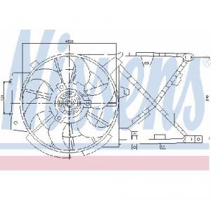 Ventilator  radiator OPEL VECTRA B  36  PRODUCATOR NISSENS 85210