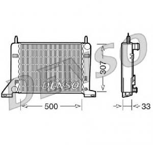 Radiator  racire motor FORD ESCORT Mk IV  GAF  AWF  ABFT  PRODUCATOR DENSO DRM10022