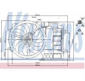 Ventilator  radiator MINI MINI  R50  R53  PRODUCATOR NISSENS 85124