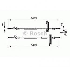 Cablu  frana de parcare FORD FOCUS  DAW  DBW  PRODUCATOR BOSCH 1 987 477 930