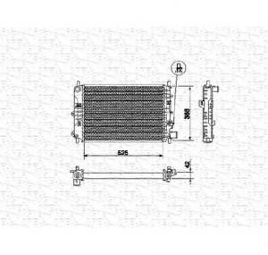 Radiator  racire motor FORD ESCORT Mk V  GAL  PRODUCATOR MAGNETI MARELLI 350213495000