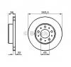 Disc frana VOLVO 740  744  PRODUCATOR BOSCH 0 986 478 283