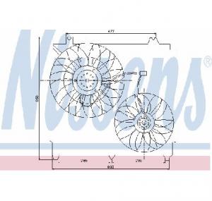 Ventilator  radiator KIA SORENTO I  JC  PRODUCATOR NISSENS 85271