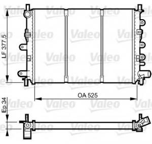 Radiator  racire motor FORD ESCORT Mk V  GAL  PRODUCATOR VALEO 730858