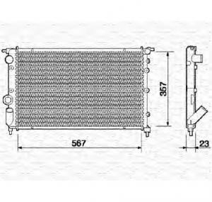 Radiator  racire motor RENAULT 19 Mk II limuzina  L53  PRODUCATOR MAGNETI MARELLI 350213710000