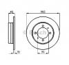 Disc frana MITSUBISHI COLT Mk III  C5A  PRODUCATOR BOSCH 0 986 478 272