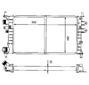 Radiator  racire motor FORD ESCORT Mk V  GAL  PRODUCATOR NRF 50100