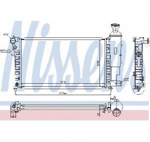Radiator  racire motor PEUGEOT 106    1A  1C  PRODUCATOR NISSENS 63521A