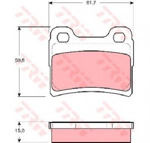 Set placute frana frana disc FORD ESCORT Mk V  GAL  PRODUCATOR TRW GDB1639