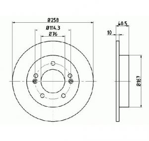 Disc frana HYUNDAI ix20  JC  PRODUCATOR TEXTAR 92226103